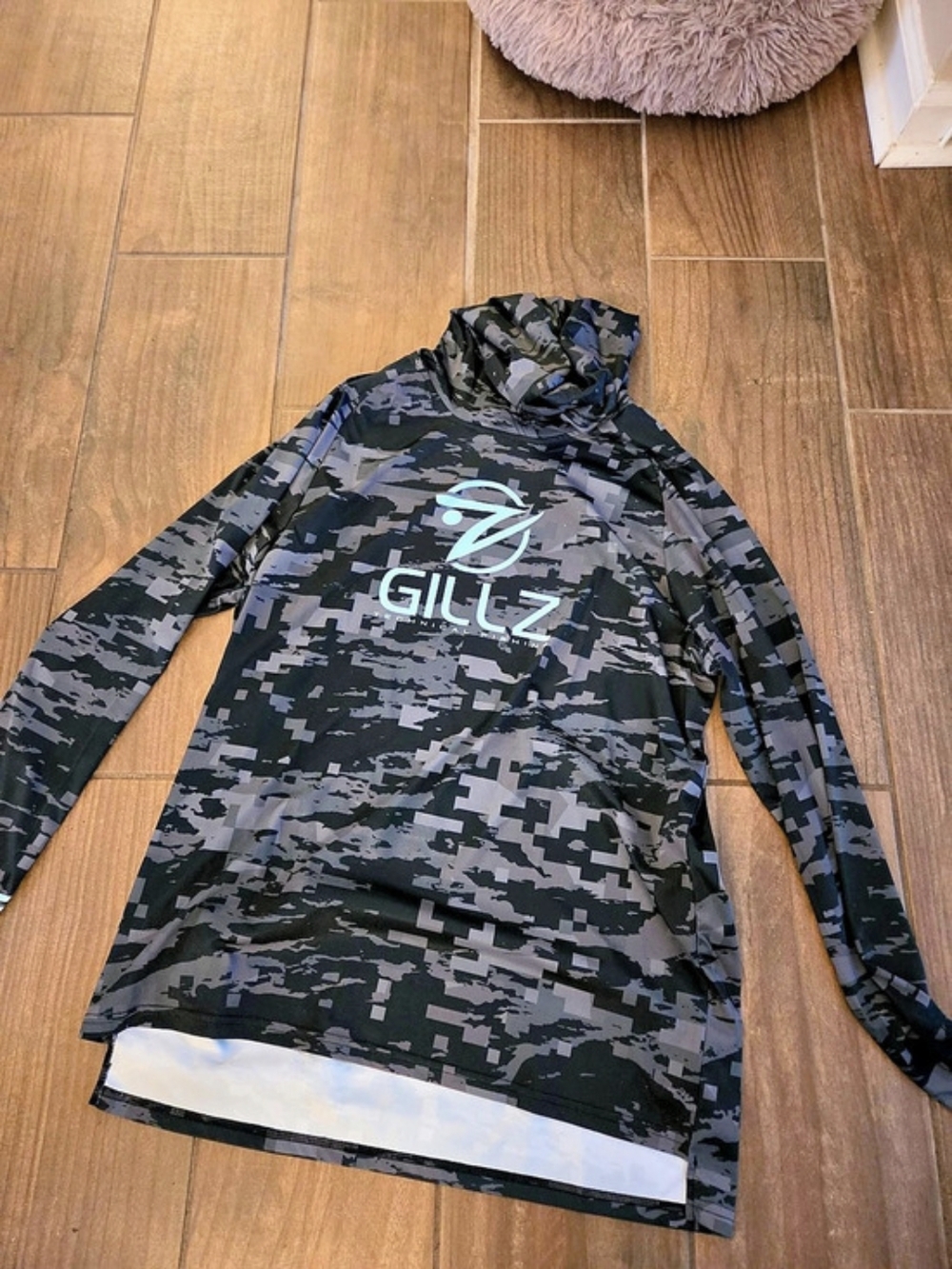 Gillz Tournament Series UV Fishing Pullover Hoodie Black & Gray XL